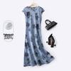 Elegant 6A Grade Mulberry Silk Floral Print Dress
