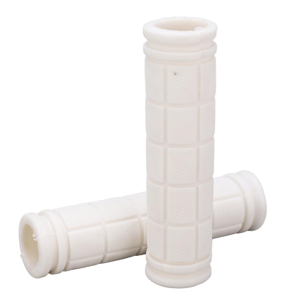 1 Pair Bike Handle Grip Rubber Bicycle Handlebar Grips Cover Cycling Replacement Parts White