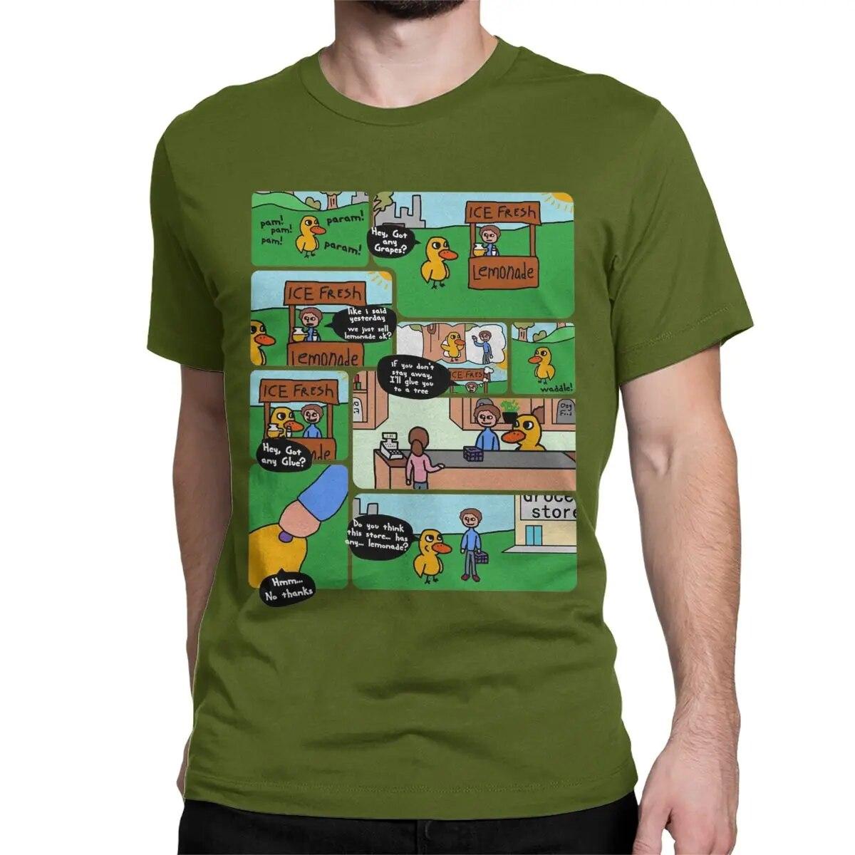 Винтажные футболки Duck Got Any Grapes унисекс Wo унисекс с круглым вырезом футболки из 100 хлопка забавные футболки с короткими рукавами одежда больших размеров 4XL 2159₽