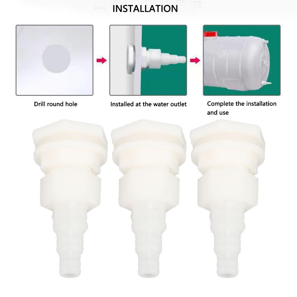 10Pcs PP Water Tank Hose Connector G1/2 Thread Water Tank Hose Fitting Chicken Water Dispenser