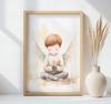 Poster Pious Contemplation Poster Pious Contemplation, 30X40 Cm, Dark Brown Wooden Frame, 230 Gsm Matte Paper