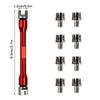 Heavy Duty Spoke Adjustment Wrench Tool for Motorcycles Sizes 5.0-6.8mm Metal Material Includes Convenient Carry Pouch