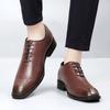 Fashion New Trend Genuine Leather Men's Brogue Shoes High Quality Mens Business Dress Shoes British Style Men Leather Dress Oxfords Shoe