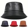Cappello a Secchiello Moda Invernale Pelle Artificiale Antivento Caldo Cappelli a Secchiello Uomo Donna Cappello Selvaggio alla Moda Cappelli Panama da Pescatore Gorras
