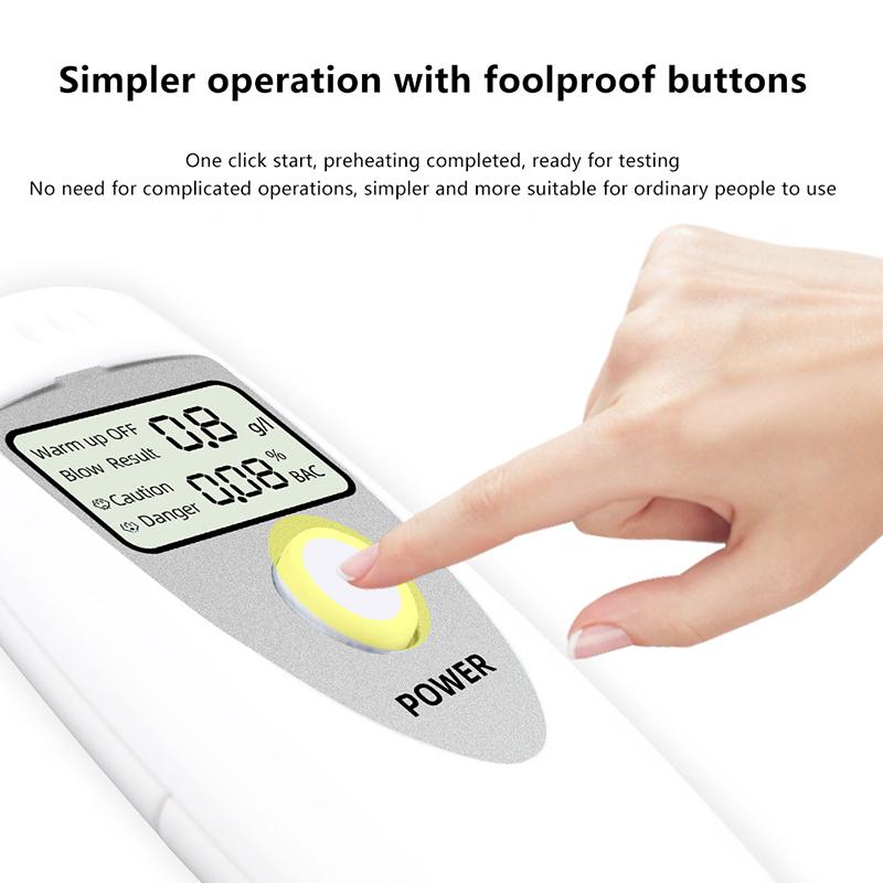 Portable Breath Alcohol Analyzer No Contacted Digital Alcohol Tester Breathalyzer Detector Alcohol Detection Lcd Screen