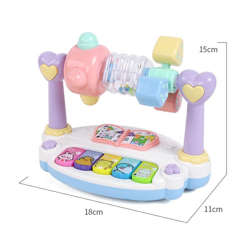 

Baby Toys Rotating Music Piano with Light Sound 1 2 3 Years Educational Toys Animals Sounding Keyboard Kids Playing Type Musica