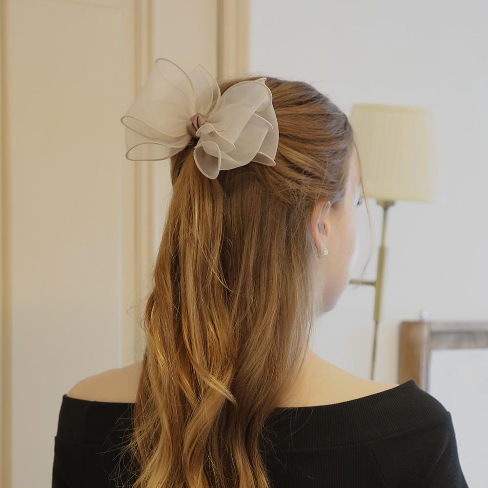 Dieuamour Handmade Double Ribbon Hairpin 3 Colors