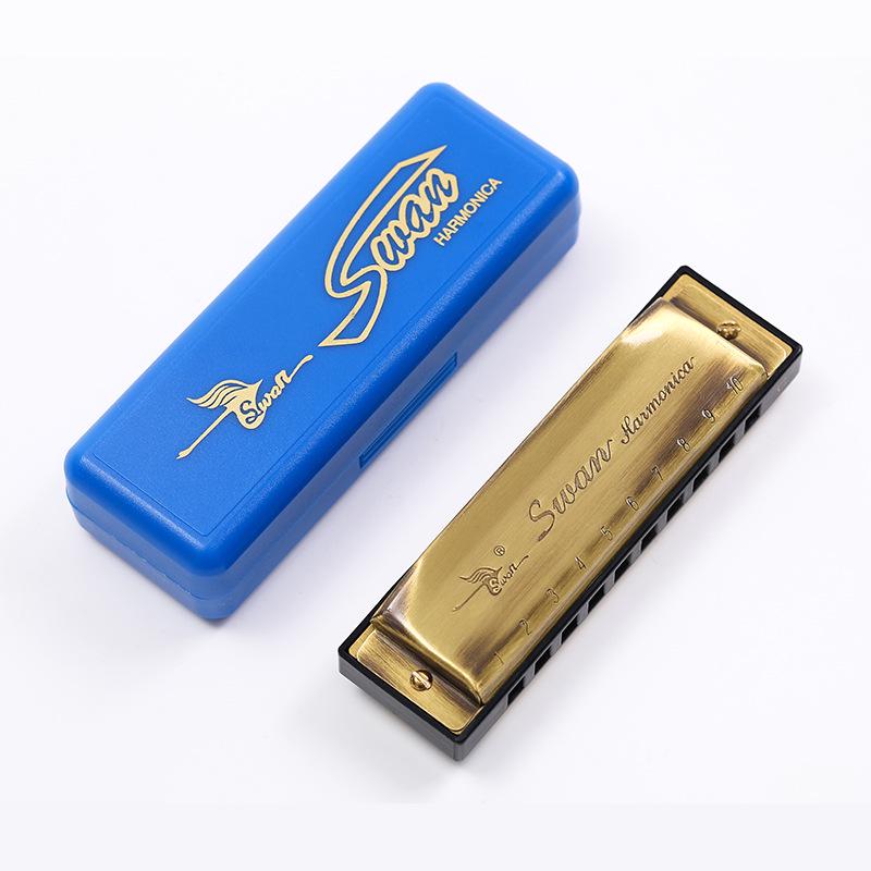 Armonica a Bocca Swan 10 Fori Chiave C Blues - 20 Note per Principianti & Studenti