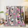 Cartoon Cow Heart Print Blanket bedroom Blanket for Livingroom Couch lunch break Soft throw for Friend's festival Gift