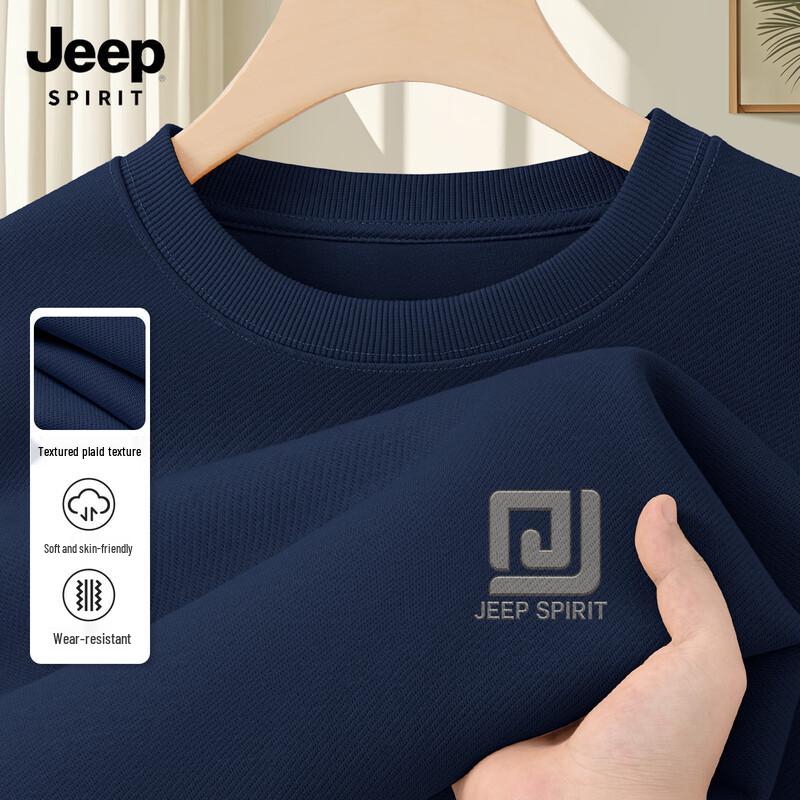 JEEP SPIRIT Men s American Trend Loose Fit Round Neck Sweatshirt XL