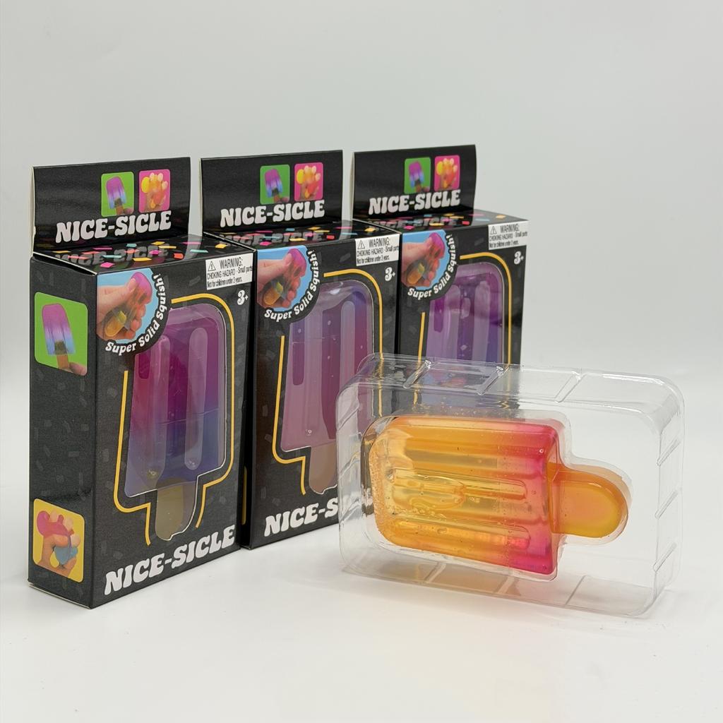 Divertente Giocattolo Spremibile Gelato in TPR Super Morbido Colore Degradé Sollievo dallo Stress Giocattolo Morbido Fidget Sicuro per Bambini Adulti Regalo Creativo per Feste