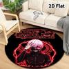 Tokyo Ghoul Runder Teppich Teppich für Wohnzimmer Schlafzimmer Sofa Spielzimmer Dekor Rutschfeste Bodenmatte