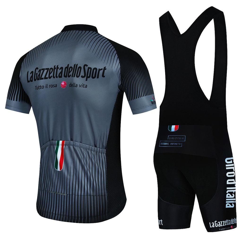 Zestaw koszulki kolarskiej Tour Giro D'Italia z krótkim rękawem dla mężczyzn Zestaw koszulki rowerowej z ochroną UV Rowerowy Zestaw strojów rowerowych 2026 Letni Oddychający Zestaw