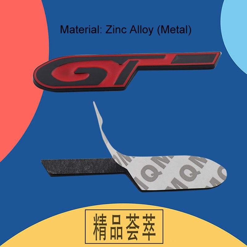 3D Car Styling GT for Car Hood Fender Trunk Rear Bonnet Nameplate Decal Emblem Badge Sticker