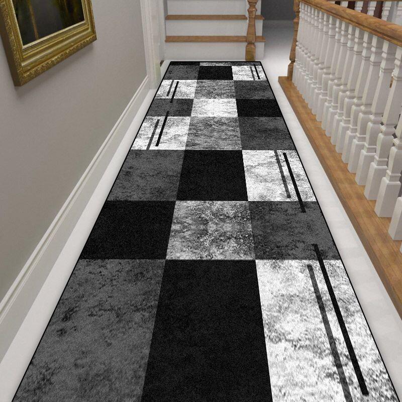 Geometrischer Nordischer Langer Flur Teppich Rutschfest Flur Bereichsteppiche Dekoration Zuhause Veranda Eingang Fußmatte Waschbarer Teppichläufer