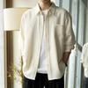 Camicia a Bottoni Waffle da Uomo Yousheng Manica Lunga Casual Vestibilità Larga con Taschino sul Petto Camicia Elegante da Uomo Autunnale