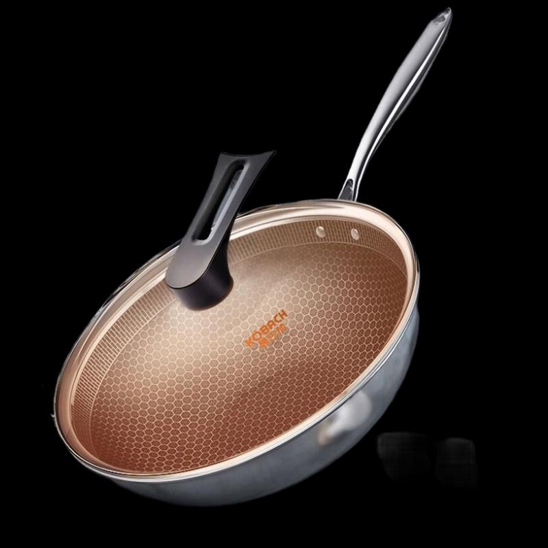 Kangbach Elite Honeycomb 304 Stainless Steel Wok
