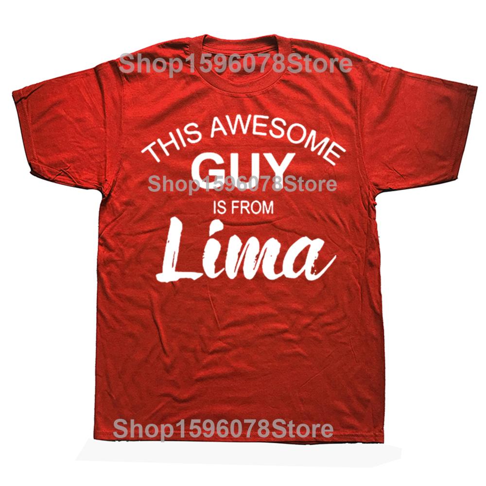 Funny This Guy Lima Peru Graphic Tshirts Men Womens Fashion Casual Tshirt 100 Cotton Loose Oversized T Shirt Summer S