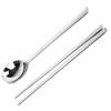 Kitchen Household Tools Long Handle 304 Stainless Steel Tableware Set Spoon Chopsticks Dinnerware Sets Convenience Accessories