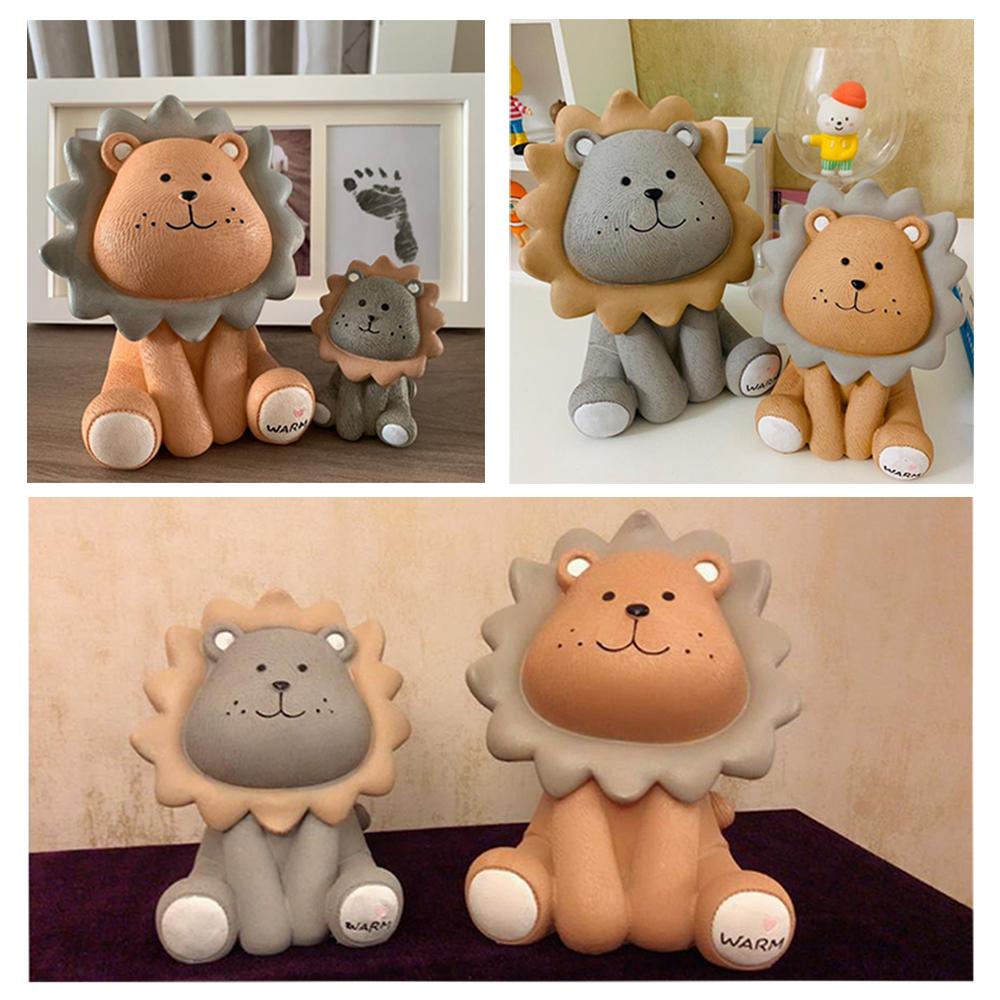 lion money box Cartoon Cute Creative Coin Bank children child piggy bank nursery Adorable Gift Saving Box Animal home Figurines