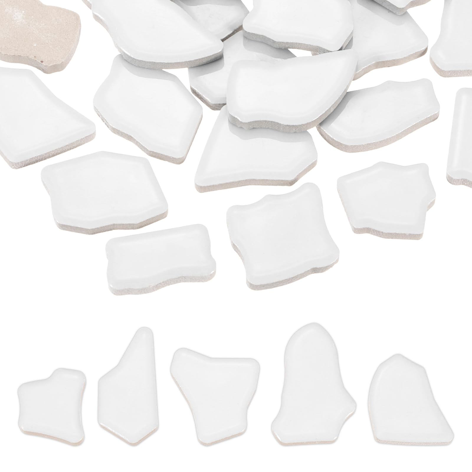 

PATIKIL Irregular Ceramic Mosaic Broken Porcelain Stained Stone Mosaic Large for DIY Craft Home White 500g/1.1LB Tiles, 0.79 -1.57 , Tiles, Quantity, белый