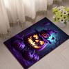 Purple Pumpkins Carpet, Multipurpose Printed Area Rug with  Crystal Velvet, Polyester Material, Ideal Holiday Gift for