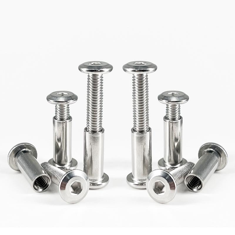 304 Stainless Steel Hex Socket Set Screw W/ Locking Plate & Beveled Knock-in Rivet (M4-M8)