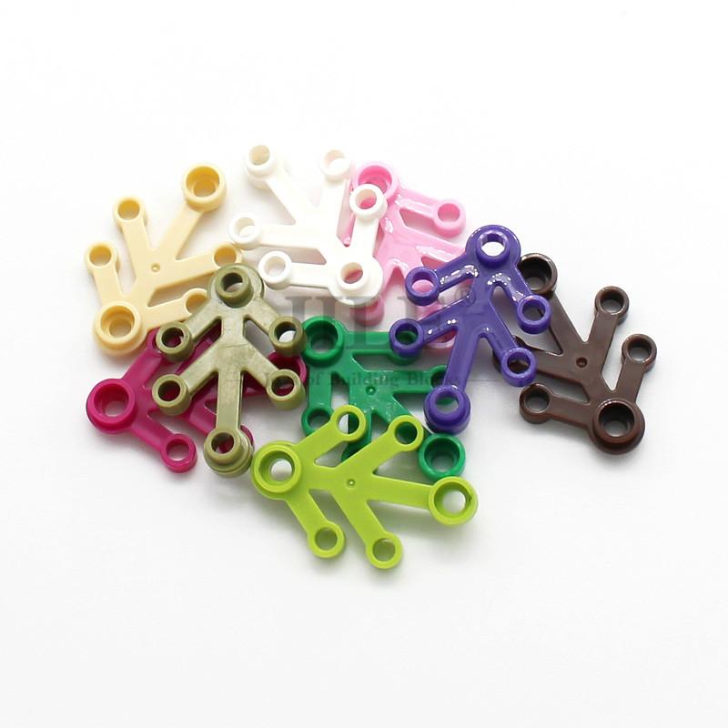 

50 шт. листьев растений Moc 4x3 с 6 отверстиями 2423 Tree Leaf Garden View DIY Building Blocks Bricks Compatible House Assemblies