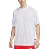 Nike Solid Color Logo Mesh Round Neck T-shirt Men Tops White DX0157-100