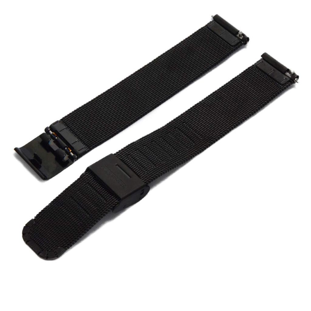 CASSIS Stainless Steel Watch Strap ANGERS 16 mm Black with Replacement Tool U1027304019016