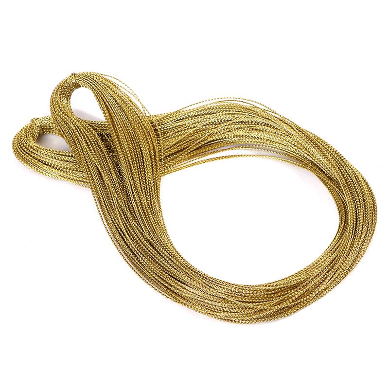 

100 м веревка золотой серебряный шнур подарочная упаковка шнур металлическая ювелирная нить шнур