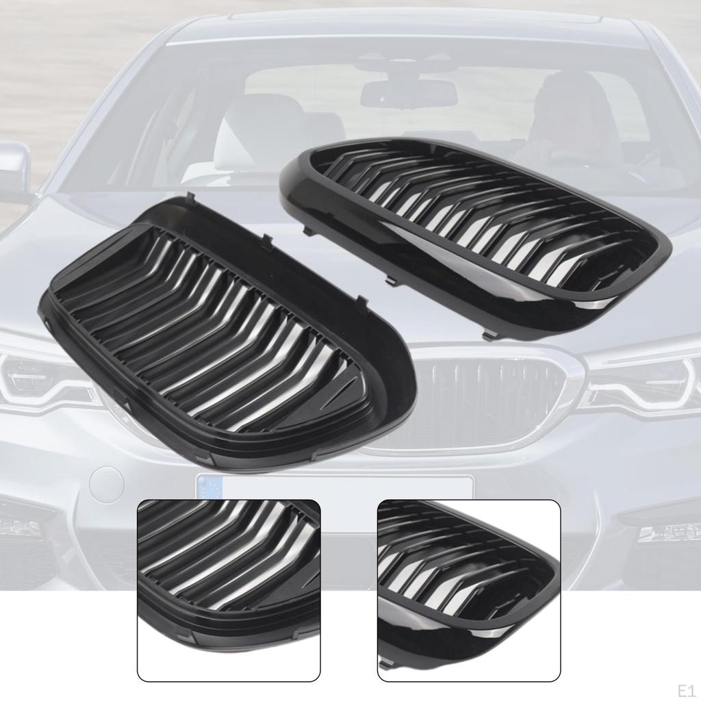 2Pcs Front Hood Kidney Grilles 51137390863 Car Vehicle Right Left Mount Easy Install 51137383520