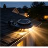 2026 IP65 waterproof 3LED solar outdoor light fence courtyard wall gutter channel courtyard light black Christmas decoration