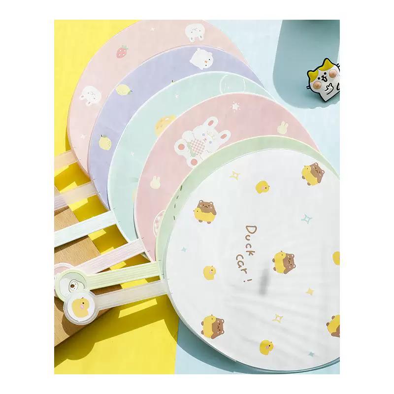 Children's Large Cartoon Fan for Summer, Plastic Fan, Cute Hand-Held Fan for Students, Portable Summer Large Palm Fan