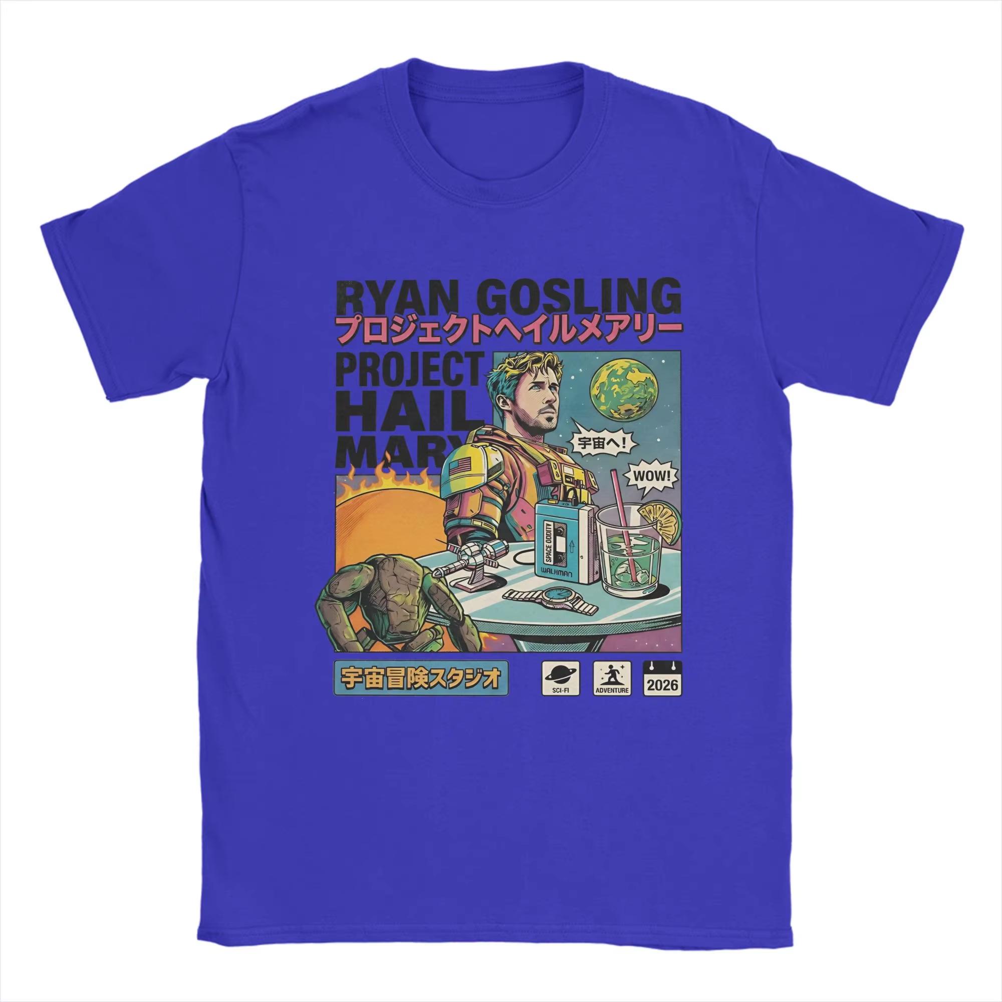 

Project Hail Mary Ryland Grace Rocky graphic cotton Unisex Shirt Summer New Fashion Oversized Oneck Unisex movie Tshirt 4XL