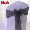100-10PCS Wedding Chair Decoration Organza Chair Sashes Knot Bands Chair Bows For for Wedding Party Banquet Event Chair Decors