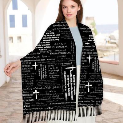 Damen Gebetsschal Weich Bequem Spirituelles Design Religiös Passend Christlicher Gebetsschal Gebetstuch Meditation Glaube