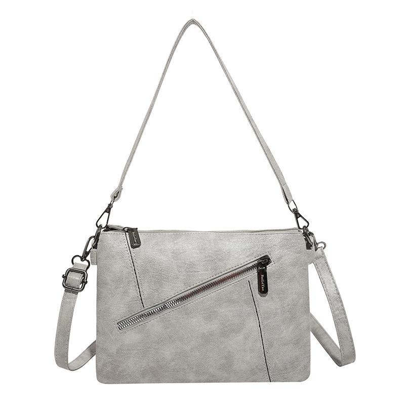 

Women s Bag Soft Leather Mother s Bag Large Capacity Splice Bag Shoulder Crossbody Bag світло-сірий колір