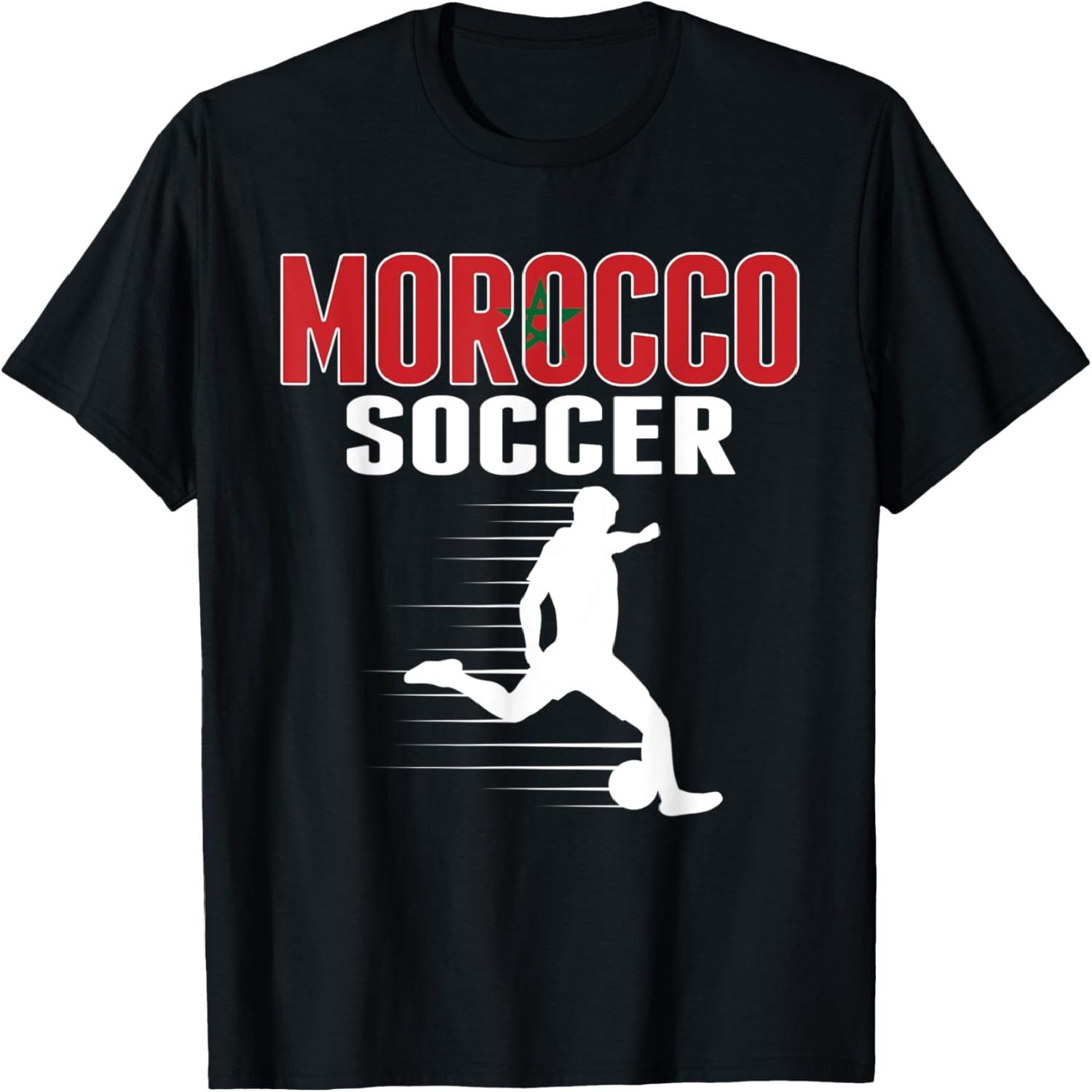 Morocco Soccer Fans Jersey - Moroccan Flag Football Lovers T-Shirt(1) S
