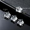 Handmade White Crystal Glass Carving Beads for DIY Bracelets