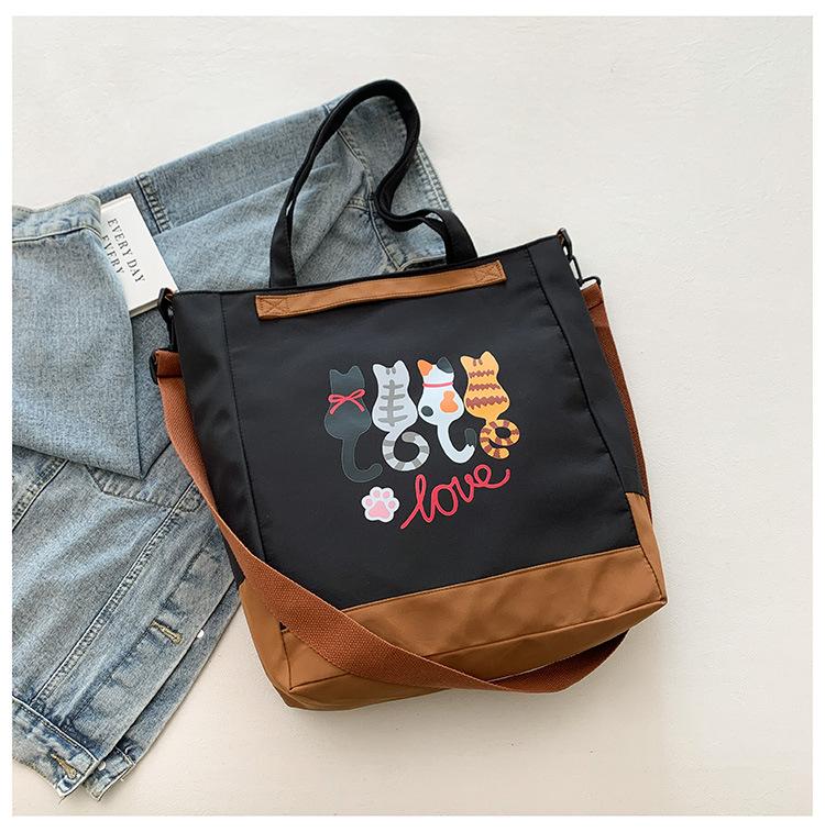 

Bag Women s New Versatile Edition Shoulder Commuter Canvas Bag Female College Students Literary Niche Work Commuter Bag Handbag чёрный