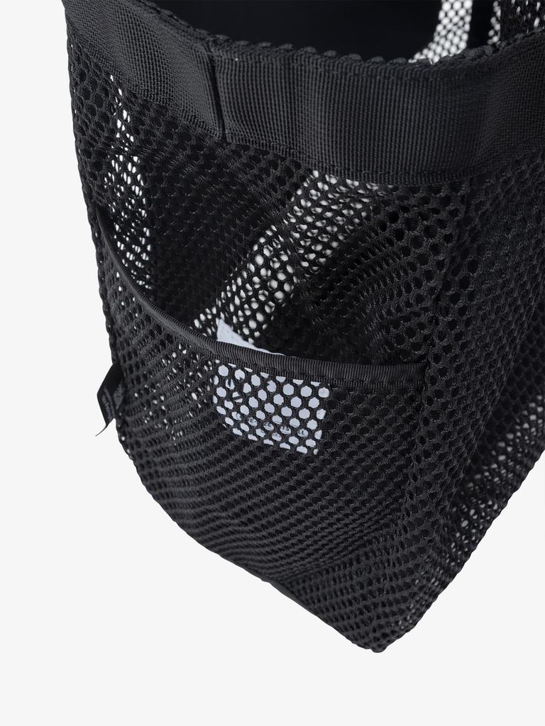 Breathable Lightweight Tote Bag for Gym and Pool and Stowable MESH TOTE BAG M Black OS [Neutralworks.] - Simple, Compact, -