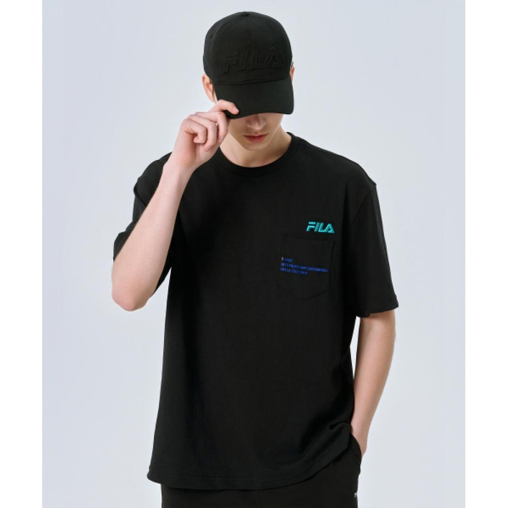 

Футболка FILA из смеси хлопка с карманами и короткими рукавами FS2RSG2G02XBLK