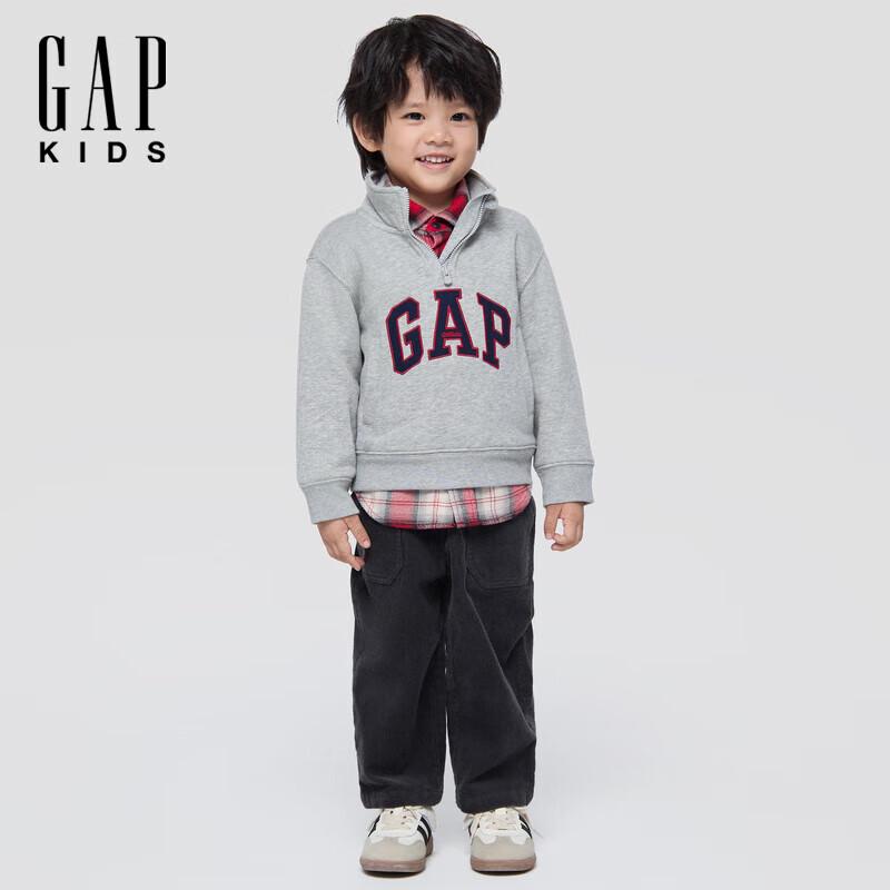 Gap Kids  Logo Fleece Stand Collar Sweatshirt 110/56