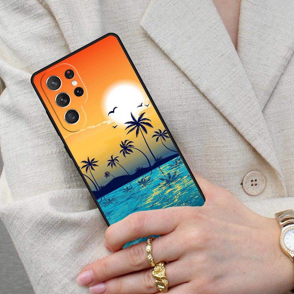 Summer Beach Relax Starfish Ocean Sky Sun Cell Phone Case for Samsung Galaxy S26 Ultra S25 S24 S23 S22 S21 S20 Note10 Cover