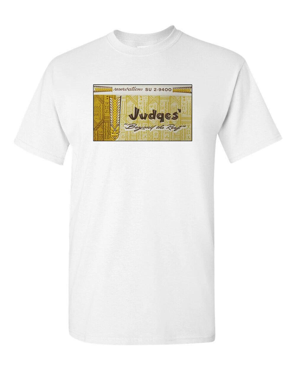 Retro Tiki T Shirt White 100% Cotton Bar Mug No. 22 Judges Restaurant 2XL