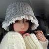 Solid Color Knitted Fisherman Hat Yarn Beanie Hat Sweet Women Bucket Hat  Women