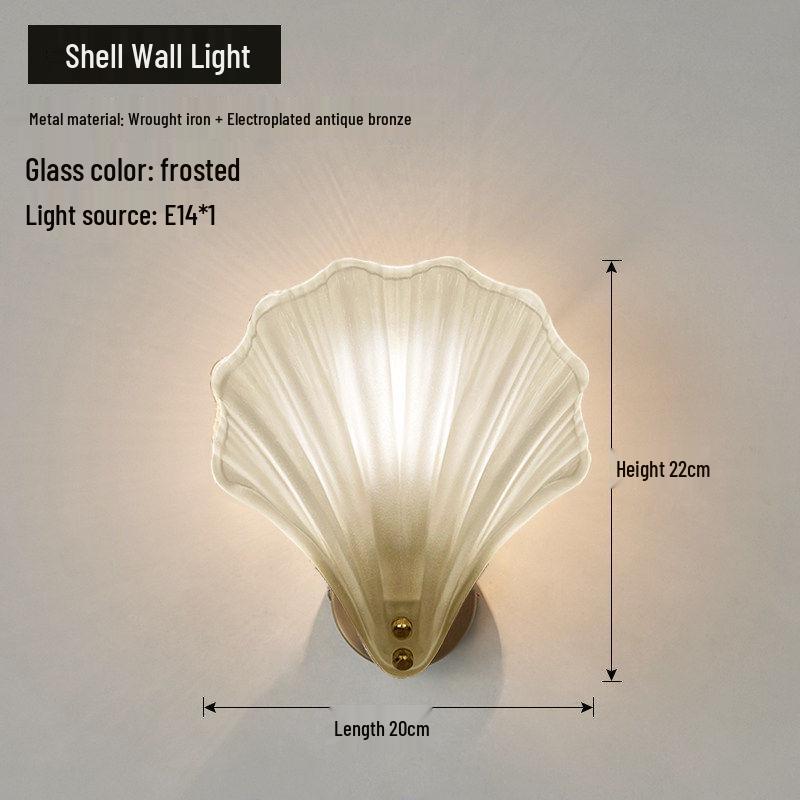 Lampada da Parete Post-Moderna di Lusso Leggero: Guscio in Vetro per Caffè Latte per Camera da Letto, Sfondo TV, Corridoio e Passaggio.