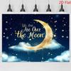 2D Glitter Gold Moon Star Backdrop for Birthday Party & Photoshoot