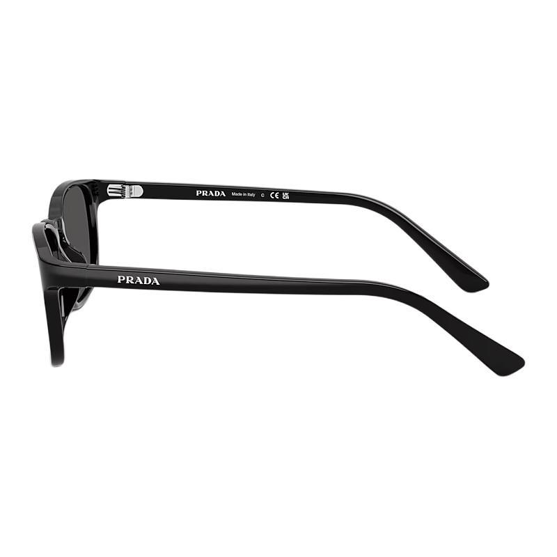 Prada Temple logo acetate rectangular sunglasses unisex couple style black